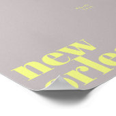 New Orleans Louisiana typography  ポスター (角)