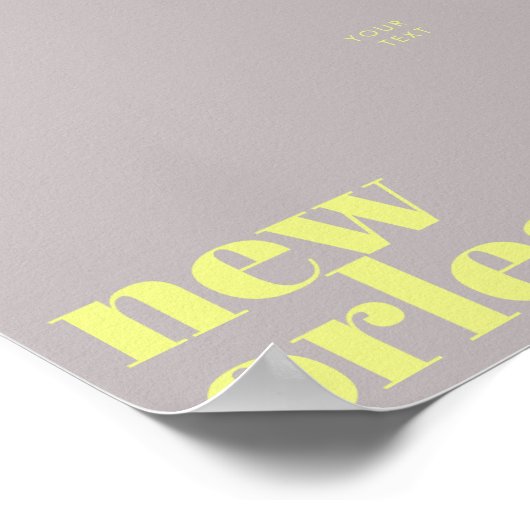 New Orleans Louisiana typography  ポスター (角)