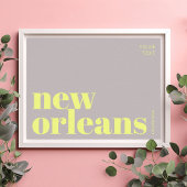 New Orleans Louisiana typography  ポスター