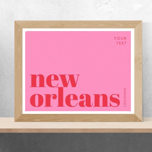 New Orleans Louisiana typography  ポスター