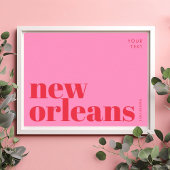 New Orleans Louisiana typography  ポスター