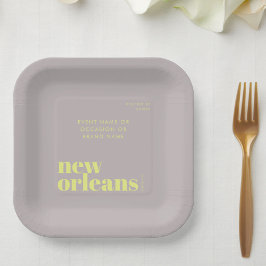 New Orleans Louisiana typography party  ペーパープレート