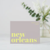 New Orleans Louisiana typography Postcard ポストカード (スタンド正面)