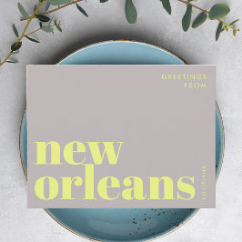 New Orleans Louisiana typography Postcard ポストカード