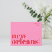 New Orleans Louisiana typography Postcard ポストカード (スタンド正面)