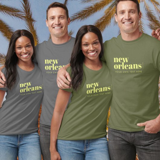 New Orleans Louisiana typography  Tシャツ