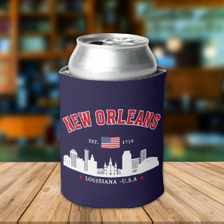 New Orleans Louisiana Vintage Skyline Can Cooler 缶クーラー