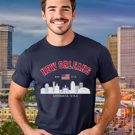 New Orleans Louisiana Vintage Skyline T-Shirt Tシャツ
