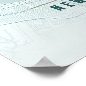 New Orleans Map Rustic NOLA Wallart Poster Gift ポスター (角)