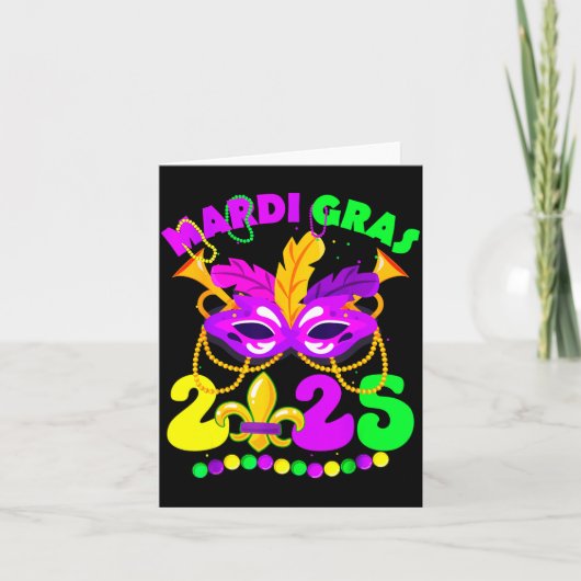 New Orleans Mardi Gras 2025 Funny Fleur De Lis New カード (正面)