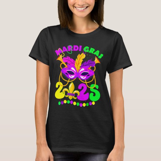 New Orleans Mardi Gras 2025 Funny Fleur De Lis New Tシャツ (正面)
