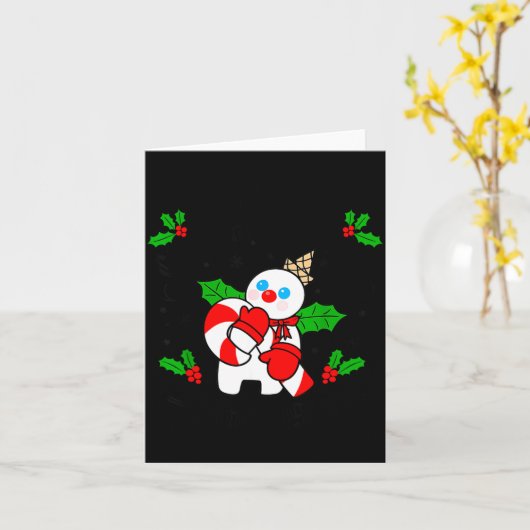 New Orleans Mr Bingle Christmas Tradition Snowman  カード (黄色い花)
