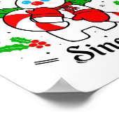 New Orleans Mr Bingle Christmas Tradition Snowman  ポスター (角)