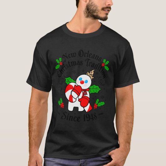 New Orleans Mr Bingle Christmas Tradition Snowman  Tシャツ (正面)