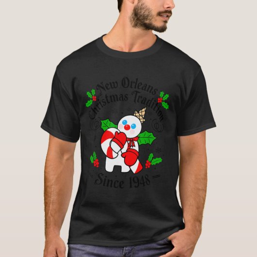 New Orleans Mr Bingle Christmas Tradition Snowman  Tシャツ (正面)