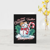 New Orleans Mr Bingle Christmas Tradition Snowmen  カード (黄色い花)