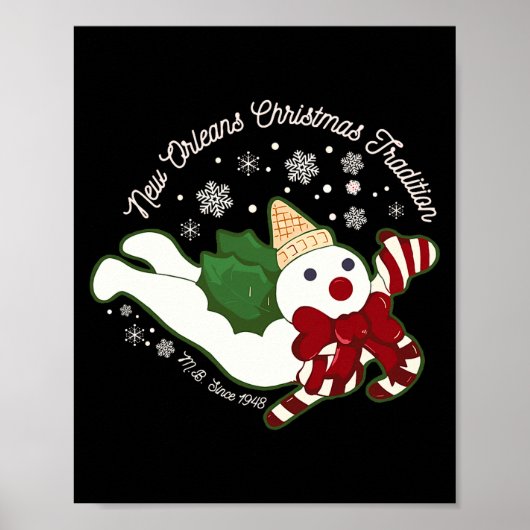 New Orleans Mr Bingle Christmas Tradition Snowmen  ポスター (正面)