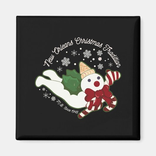 New Orleans Mr Bingle Christmas Tradition Snowmen  マグネット (正面)