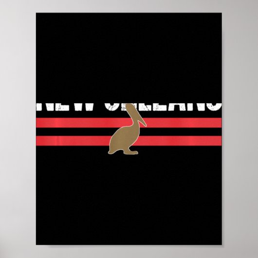 New Orleans Native Pelican Local Standard New Orle ポスター (正面)