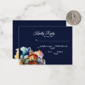 New Orleans Nola Louisiana – 水彩RSVP ノートカード (正面/裏面インサイチュ)