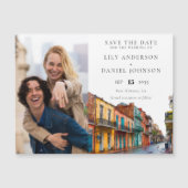 New Orleans Photo Wedding Save The Date マグネット招待状 (正面)