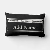 New Orleans Quarterフランスの通り署名、編集文字 ランバークッション (裏面)