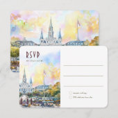 New Orleans RSVP Wedding Insert Destination 招待状 (正面/裏面)