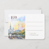 New Orleans RSVP Wedding Insert Destination 招待状 (正面)