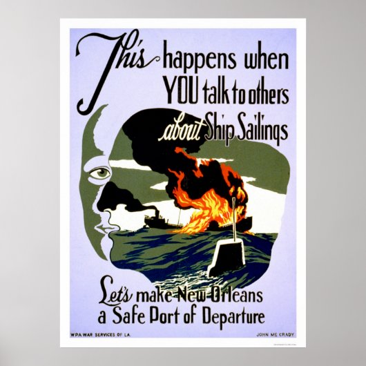 New Orleans Safe 1943 WPAの作成 ポスター (正面)
