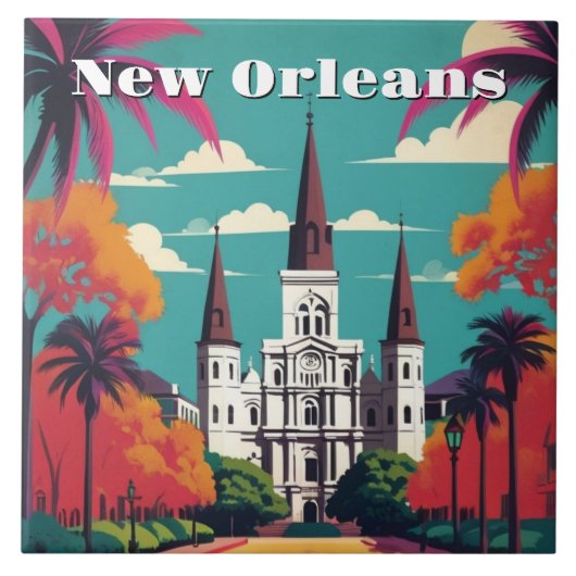 New Orleans St Louis Cathedral タイル (正面)