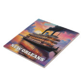 New Orleans Steamboat Riverboat Boat Sunset Cruise タイル (側面)