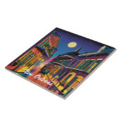 New Orleans Street & Streetcar by Night タイル (側面)