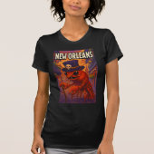 New Orleans Themed Crawfish Voodooman Tシャツ (正面)
