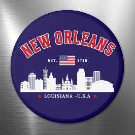 New Orleans Travel Skyline Fridge Magnet マグネット