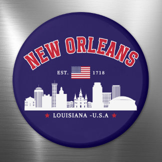 New Orleans Travel Skyline Fridge Magnet マグネット