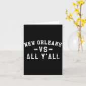 New Orleans Vs All Yall For Y'all Funny Louisiana  カード (黄色い花)