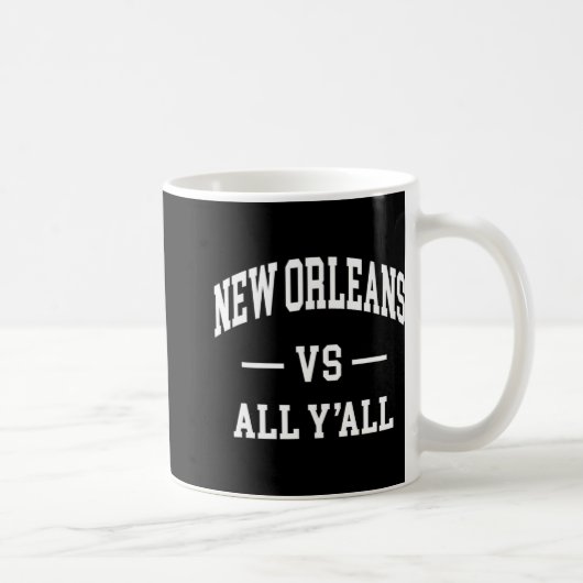 New Orleans Vs All Y'all - Throwback Design - Clic コーヒーマグカップ (右)