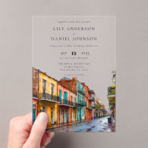 New Orleans Watercolor Destination Wedding