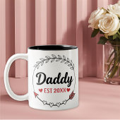 New Parents Daddy Personalized established year ツートーンマグカップ