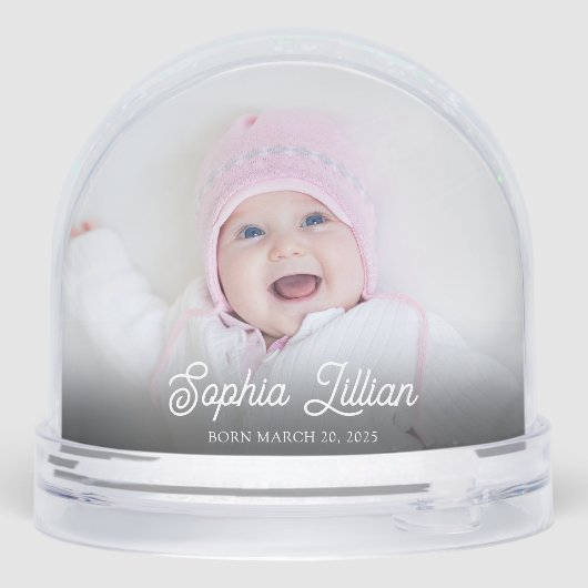 New Parents Newborn First Christmas Snow Globe (裏面)