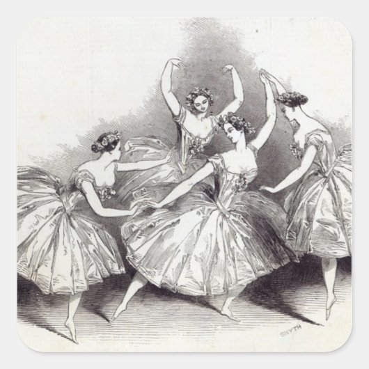 New Pas de Quatre, by Mdlles スクエアシール (正面)