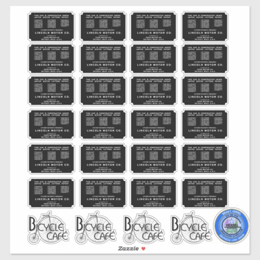  NEW PATENT PLATE STICKER シール (シート)
