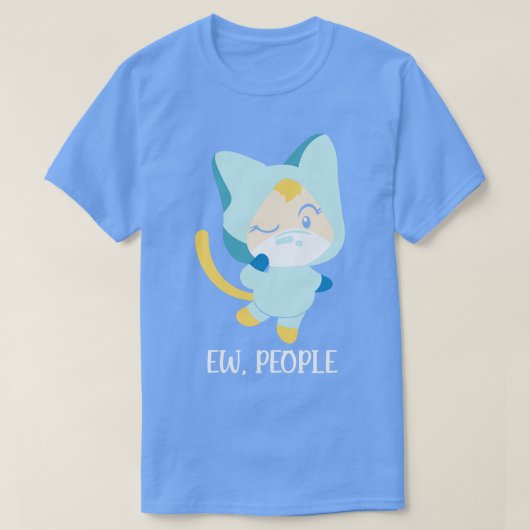 New People おもしろい Cat Wearding Maskの内向き猫lov Tシャツ (デザイン正面)