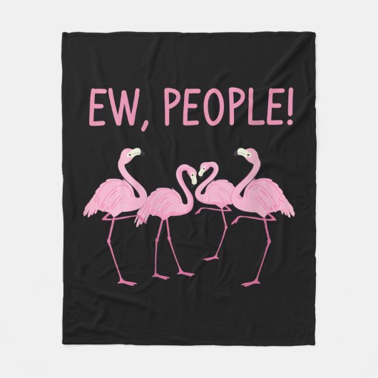 New People Flamingo Social Distancing Tropical フリースブランケット (正面)