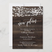 New Plan Wood & Lightsが延期結婚したカード 招待状 (正面)