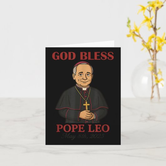 New Pope 2025 God Bless Pope Leo Xiv May 8th 2025  カード (黄色い花)