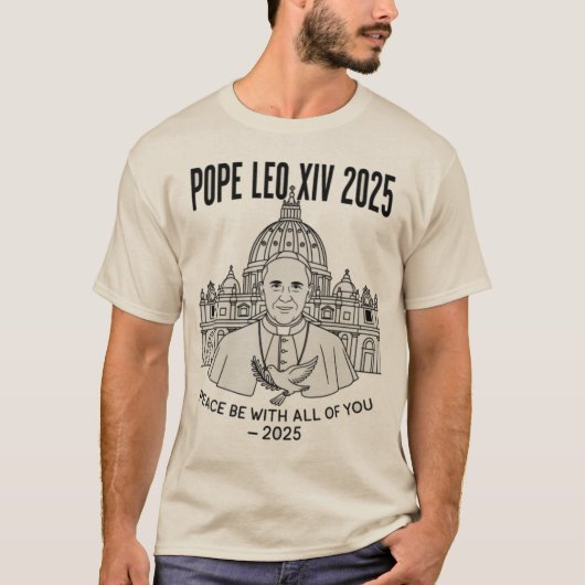  New Pope Design T-Shirt, Soft Cotton Graphic Tee  Tシャツ (正面)