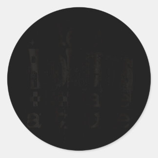 New problems same attitude retro grunge streetwear ラウンドシール