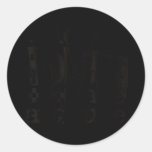 New problems same attitude retro grunge streetwear ラウンドシール (正面)