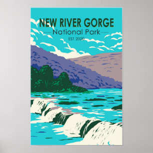 New River Gorge National Park West Virginia ポスター